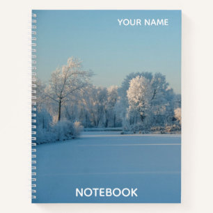 Personalisiertes Winter Snow Landscape Foto Notebo Notizblock