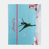 Personalisiertes Winter Wonderland Ballett Weihnac Fleecedecke (Vorderseite)