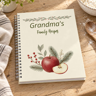 Personalisiertes Winterapfel-Oma-Familienrezept Notizblock