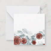 Personalisiertes Wintermuster Mitteilungskarte (Rückseite)