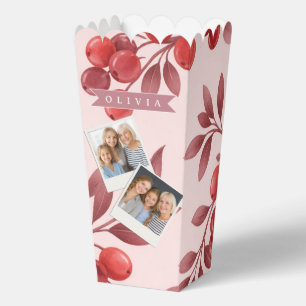 Personalisiertes Winterrotes-Beeren-Botanik-Cottag Geschenkschachtel