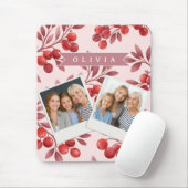 Personalisiertes Winterrotes-Beeren-Botanik-Cottag Mousepad (Mit Mouse)