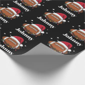 Personalisiertes Wintersportteam Geschenkpapier (Ecke)