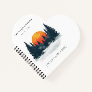 Personalisiertes Winterwald-Wasserfarben-Notizbuch Notizblock