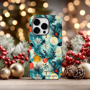 Personalisiertes Winterwunderland Botanisch Case-Mate iPhone 14 Pro Hülle