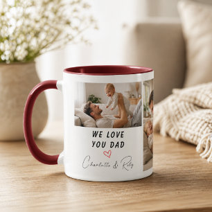 Personalisiertes Wir lieben dich, Papa Foto Vate Tasse