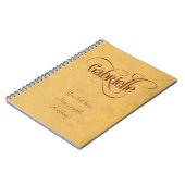 Personalisiertes Wirbles Skript Gabrielle Brown Notizblock (Linke Seite)