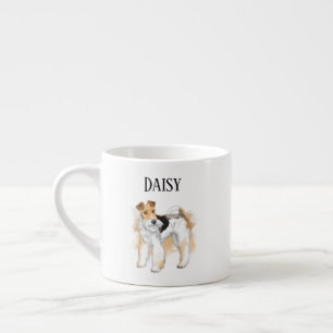 Personalisiertes Wire Fox Terrier-Foto Espressotasse