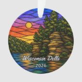 Personalisiertes Wisconsin Dells-Acrylabzeichen, K Ornament (Vorderseite)