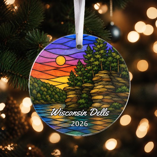 Personalisiertes Wisconsin Dells-Acrylabzeichen, K Ornament
