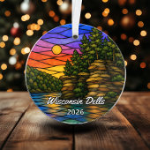 Personalisiertes Wisconsin Dells-Acrylabzeichen, K Ornament