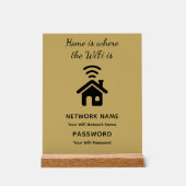 Personalisiertes WLAN-Kennwort und Netzwerk für Gä Acrylschild (Vorderseite)