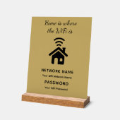 Personalisiertes WLAN-Kennwort und Netzwerk für Gä Acrylschild (Winkel)