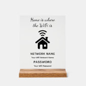 Personalisiertes WLAN-Kennwort und Netzwerk für Gä Acrylschild (Vorderseite)