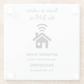 Personalisiertes WLAN-Kennwort und Netzwerk für Gä Glasuntersetzer (Rückseite)