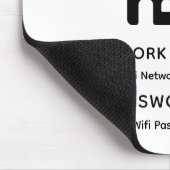 Personalisiertes WLAN-Kennwort und Netzwerk für Gä Mousepad (Ecke)