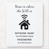 Personalisiertes WLAN-Kennwort und Netzwerk für Gä Mousepad (Vorne)