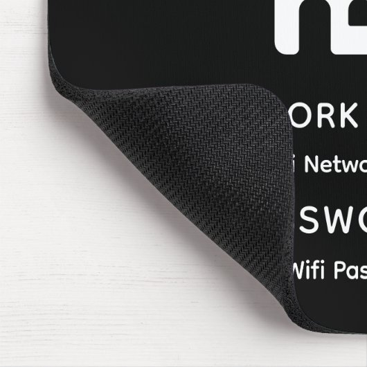Personalisiertes WLAN-Kennwort und Netzwerk für Gä Mousepad (Ecke)