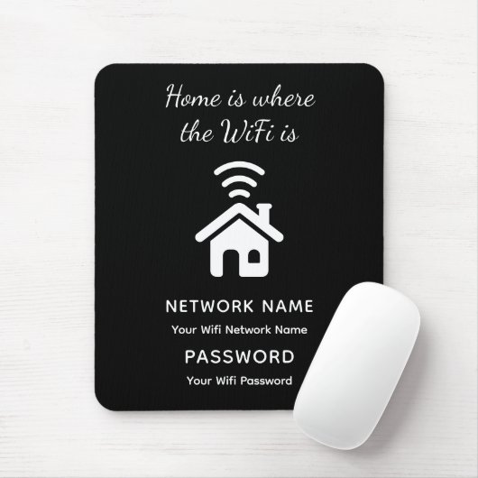 Personalisiertes WLAN-Kennwort und Netzwerk für Gä Mousepad (Mit Mouse)