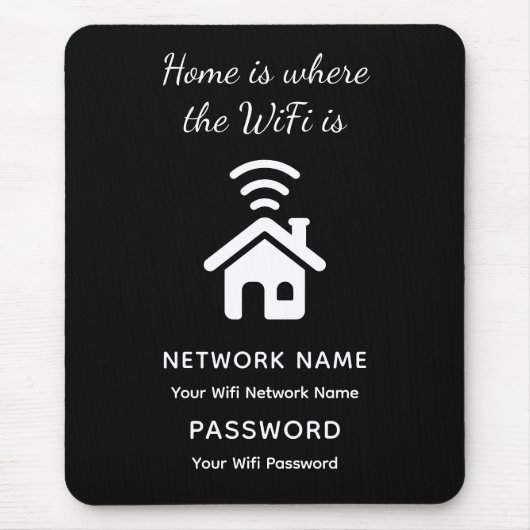 Personalisiertes WLAN-Kennwort und Netzwerk für Gä Mousepad (Vorne)