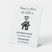Personalisiertes WLAN-Kennwort und Netzwerk für Gä Sockelschild (Vorderseite)