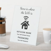 Personalisiertes WLAN-Kennwort und Netzwerk für Gä Sockelschild (In SItu)