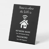 Personalisiertes WLAN-Kennwort und Netzwerk für Gä Sockelschild (Vorderseite)