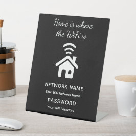 Personalisiertes WLAN-Kennwort und Netzwerk für Gä Sockelschild