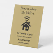 Personalisiertes WLAN-Kennwort und Netzwerk für Gä Sockelschild (Vorderseite)