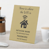 Personalisiertes WLAN-Kennwort und Netzwerk für Gä Sockelschild (In SItu)