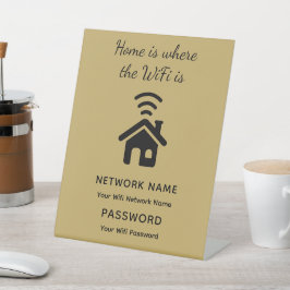 Personalisiertes WLAN-Kennwort und Netzwerk für Gä Sockelschild