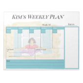 Personalisiertes wöchentliches Planungspad Notizblock (Vorderseite)