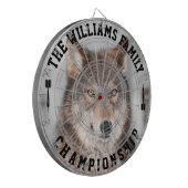 Personalisiertes Wolf-Foto für benutzerdefinierte  Dartscheibe (Vorderseite Links)