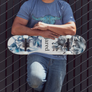 Personalisiertes Wolf Pack Skateboard