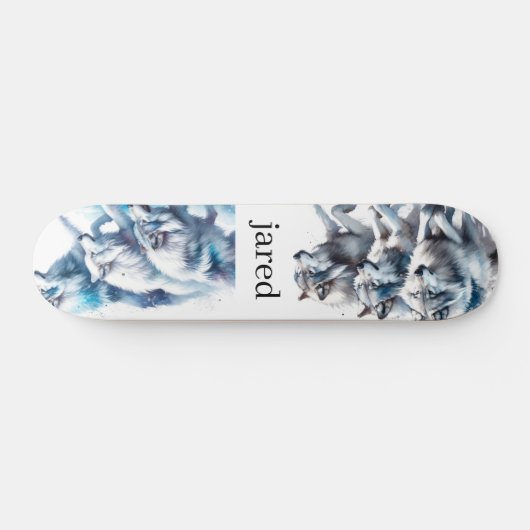 Personalisiertes Wolf Pack Skateboard (Horizontal)