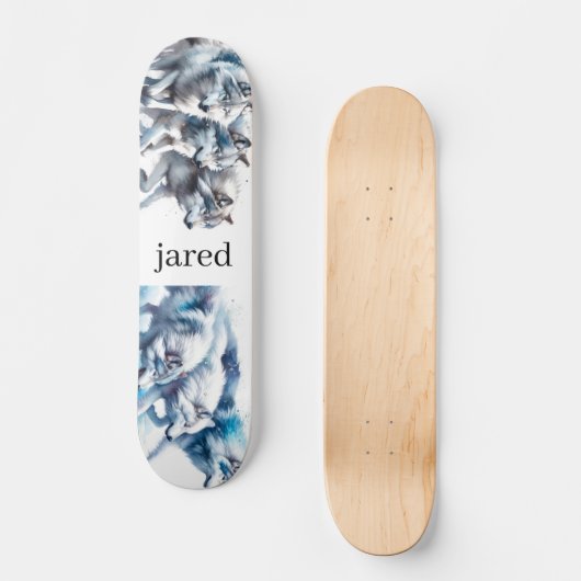 Personalisiertes Wolf Pack Skateboard (Vorderseite)