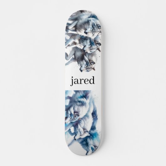 Personalisiertes Wolf Pack Skateboard (Vorne)