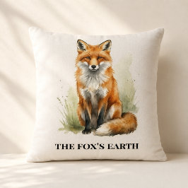 Personalisiertes Woodland-Fuchs-Nordwälder-Gemütli Kissen