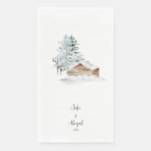 Personalisiertes Woodland Weihnachten Serviette