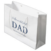 Personalisiertes World's Best Dad Ever Bundle-Set Große Geschenktüte (Vorderseite Schrägansicht)