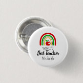 Personalisiertes World's Best Teacher-Rundabzeiche Button (Vorne & Hinten)