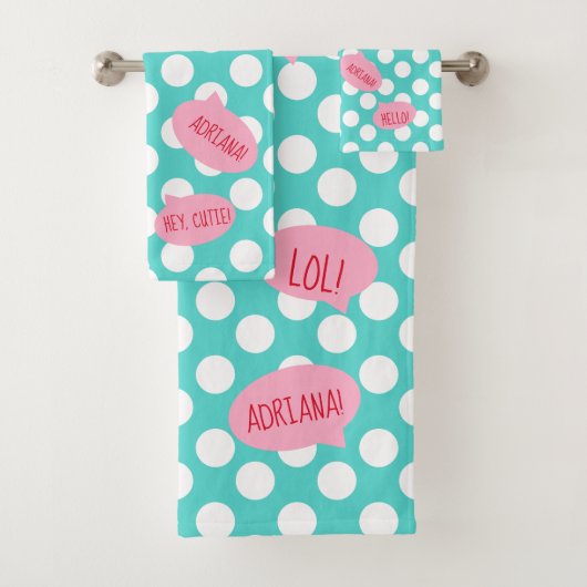 Personalisiertes Wort-Schaumbad-Tuch-Set Badhandtuch Set (Insitu)