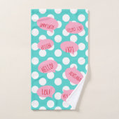 Personalisiertes Wort-Schaumbad-Tuch-Set Badhandtuch Set (Handtuch)