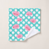 Personalisiertes Wort-Schaumbad-Tuch-Set Badhandtuch Set (Waschlappen)