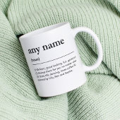 personalisiertes Wörterbuch für individuelle Name Kaffeetasse