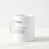 personalisiertes Wörterbuch für individuelle Name Kaffeetasse (Vorderseite Links)