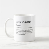 personalisiertes Wörterbuch für individuelle Name Kaffeetasse (Links)