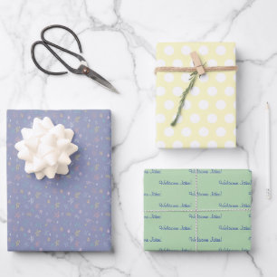 Personalisiertes Wrapping Paper Baby Dusche / Gebu Geschenkpapier Set