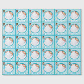 Personalisiertes Wrapping Paper für Baby Boys Foto Geschenkpapier (Flach)