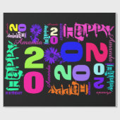 Personalisiertes Wrapping-Papier zum 20. Geburtsta Geschenkpapier (Flach)
